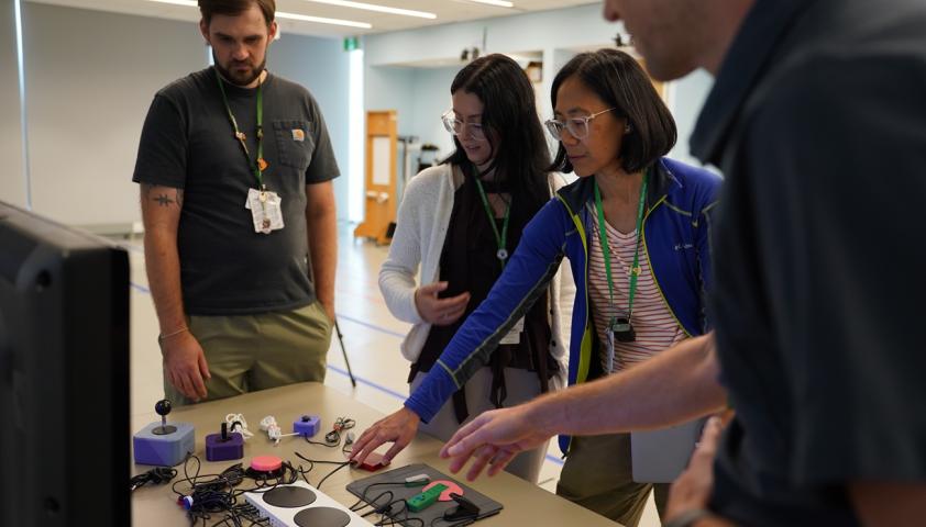 OT team checks out adaptive gaming devices