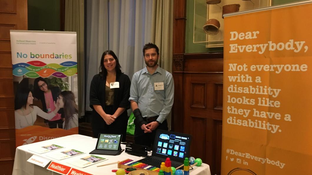 Holland Bloorview demonstrates Botley's Bootle Blast at CAHO's Queen's Park Showcase