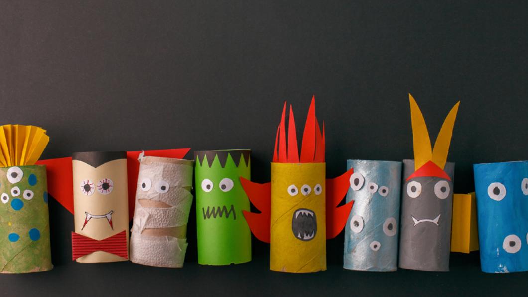 Photo of toilet roll monsters