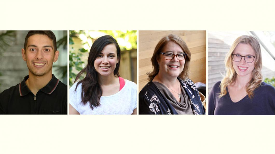 2021 BRITE winners - Brandon Rufino, Daniela Chan-Viquez, Dr. Jessica Brian, and Joanne Wincentak