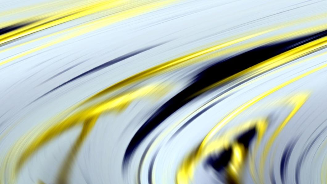 Abstract lines of yellow and blue