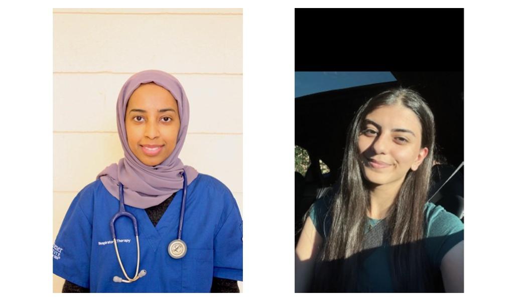 Images of two extern employees, Afnan on the left and Marya on the right