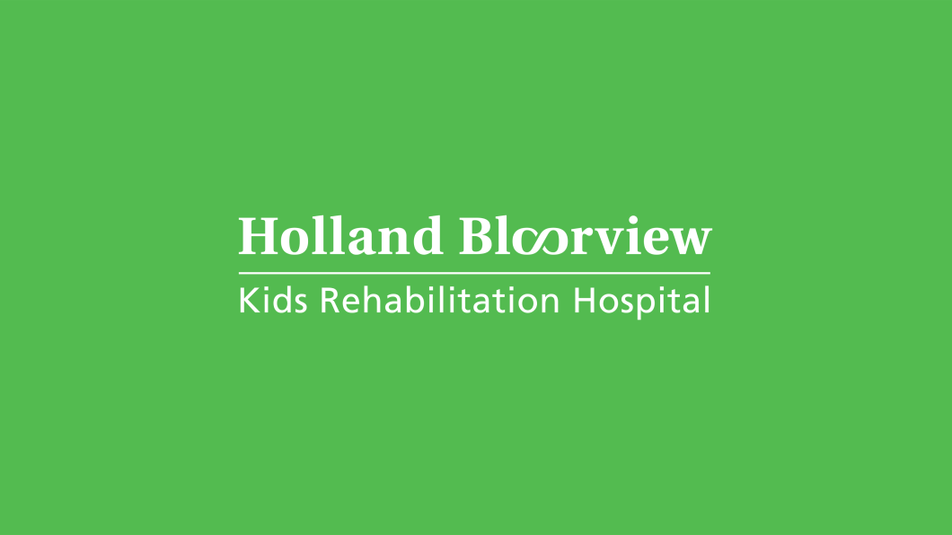 Holland Bloorview logo on green background