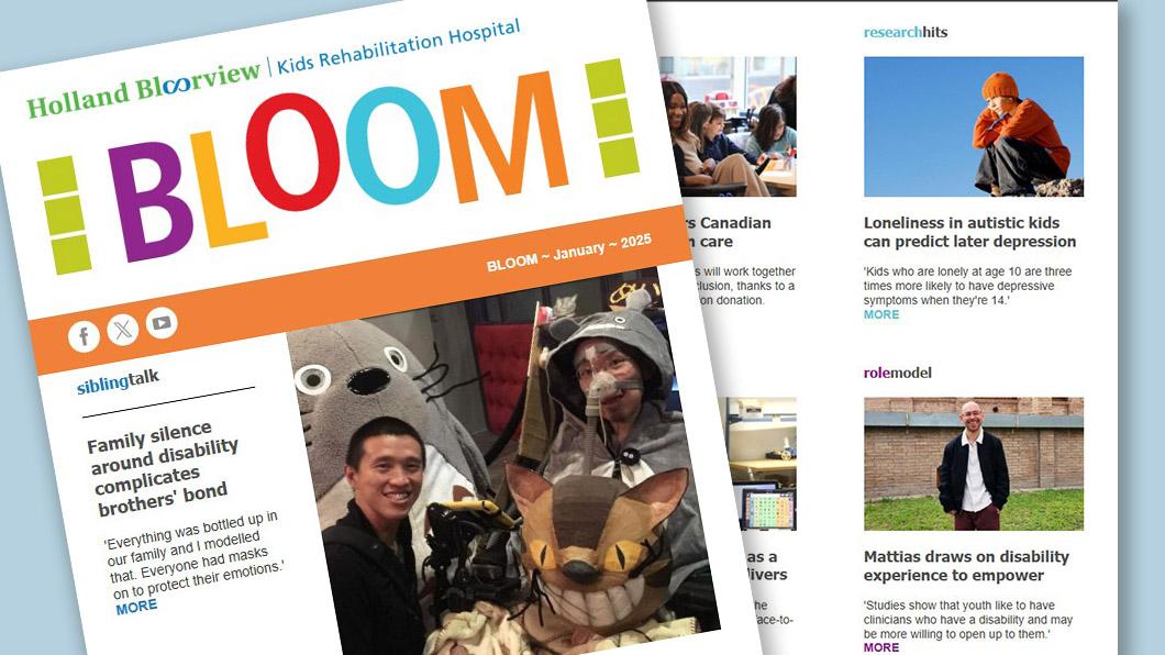 Collage of newsletter images and stories