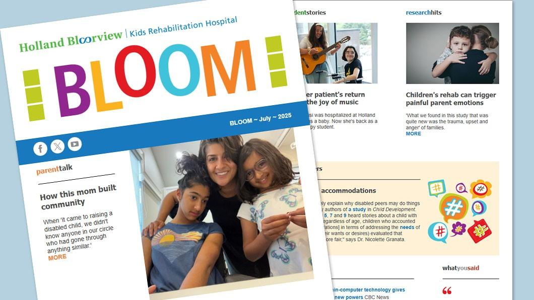 Collage of newsletter stories and images