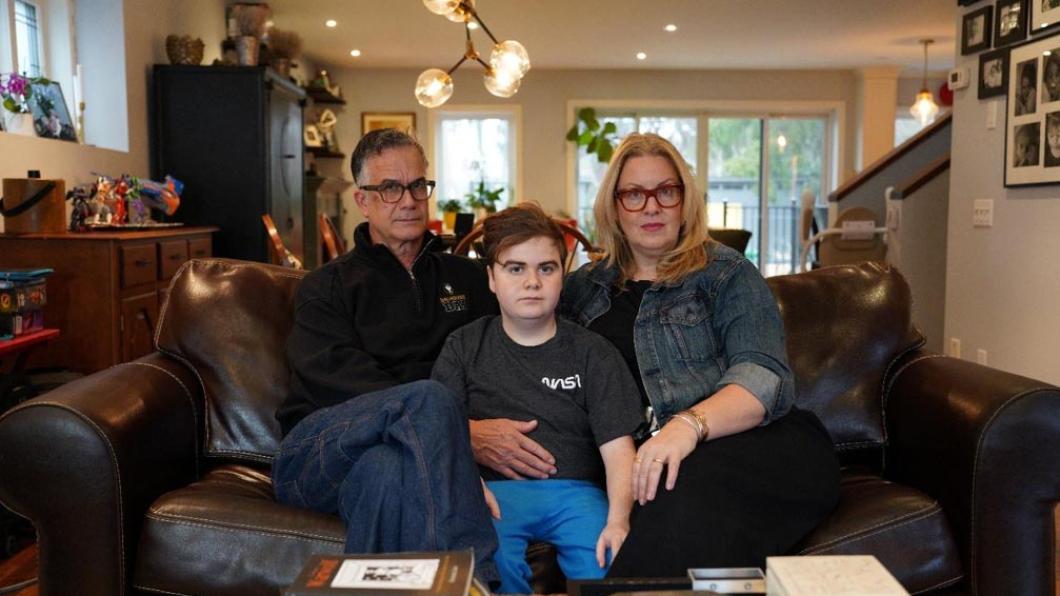 Emery Gelissen, pictured with parents Kadey Schultz and Marcus Gelissen