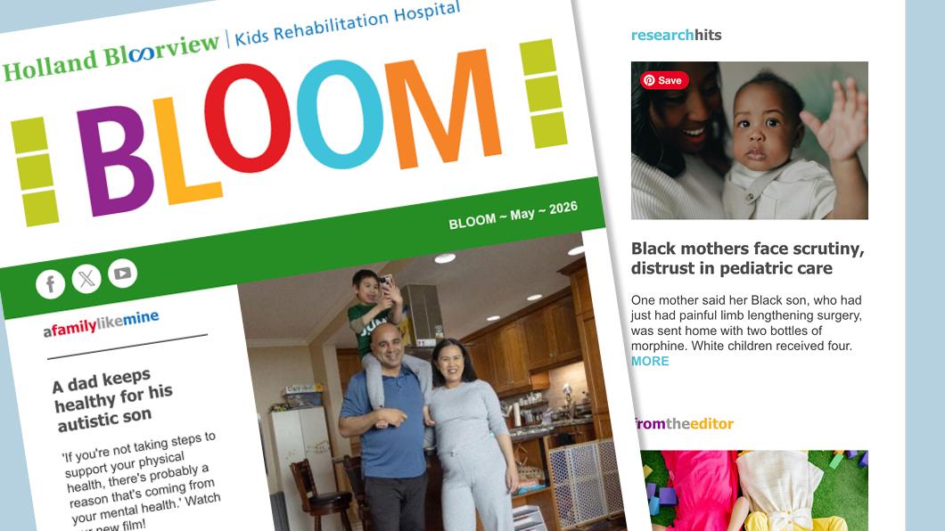 Collage of newsletter photos and stories