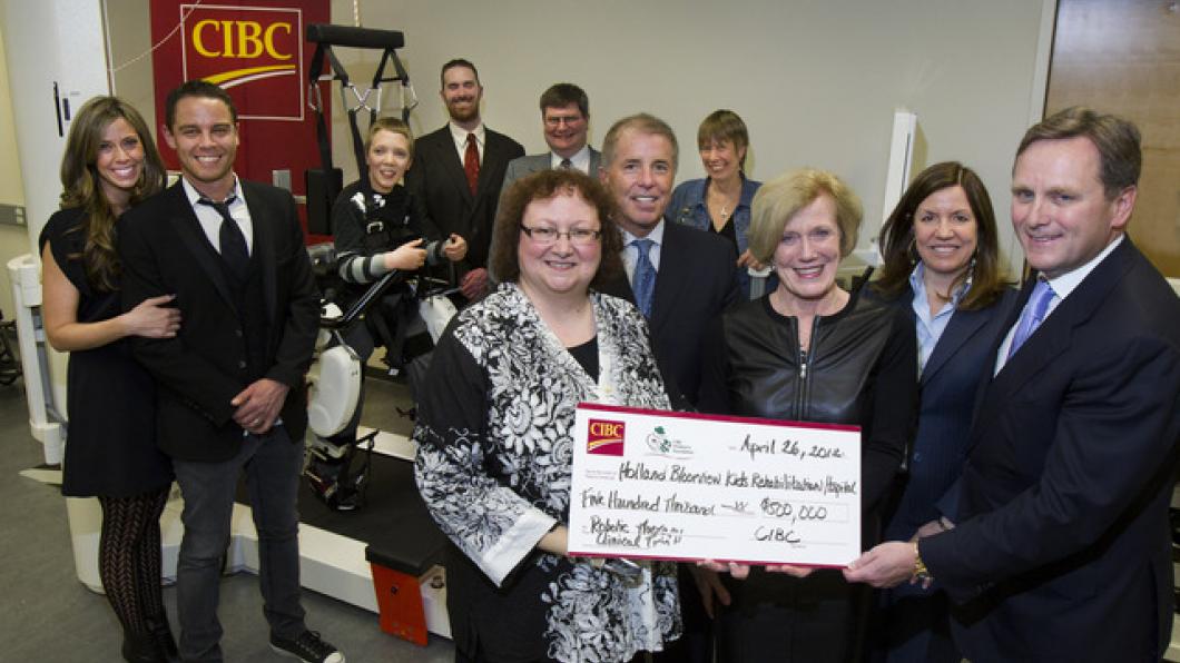 CIBC donates $500,000 to Holland Bloorview Kids Rehabilitation Hospital funding a revolutionary robotic therapy clinical trial for children with cerebral palsy and other neurological disorders.