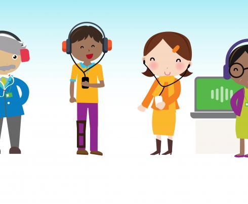 clients listening to podcasts