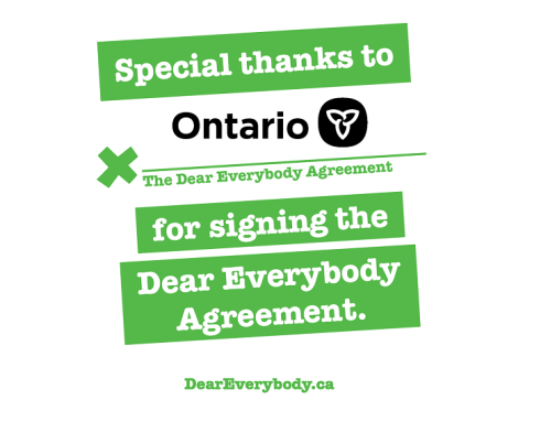 Ontario Government signing the DE agreement