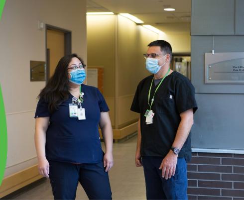 Two Holland Bloorview nurses standing next to each other