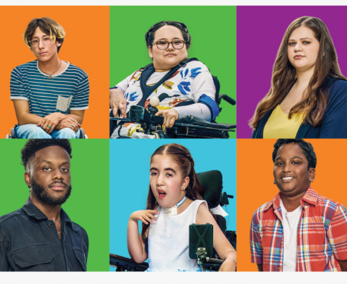 Collage of Holland Bloorview Ambassadors against a colourful background
