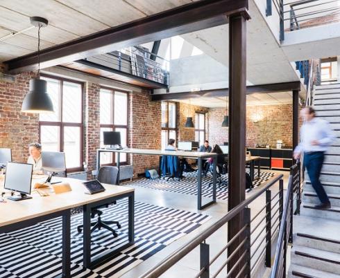 Image of employees in an office space