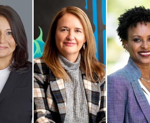 Three images of board of directors appointees placed side by side