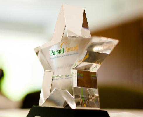 Image of Pursuit Award star-shaped trophy