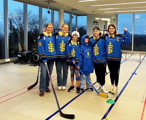 Some hockey players group photo