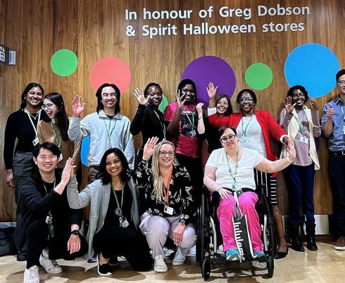 A group of people in an indoor setting