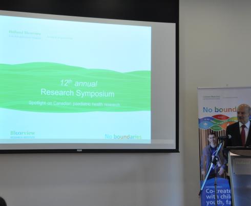 Honourable Reza Moridi, Minister of Research, Innovation, and Science provides opening remarks