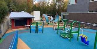 completed playground construction