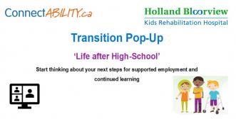 transitions banner for high school event
