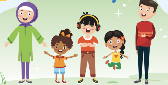 Image of a group of 5 siblings smiling
