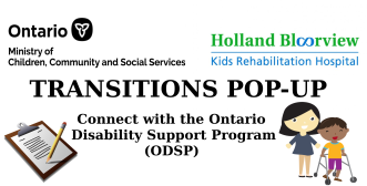 Transitions Pop-up - connect with the Ontario Disability Support Program (ODSP)
