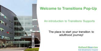 An introduction to Transitions supports with the Bridging to Adulthood Team. The place to start your transition to adulthood journey.