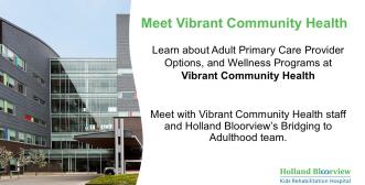 Learn about adult primary care provider options and wellness programs at Vibrant Community Health