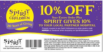 Spirit Halloween coupon
